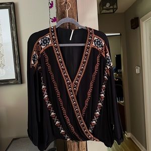 Free People embroidered blouse